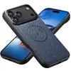Adecuado para iPhone 18 Pro Funda de Teléfono Magnética de Carga Inalámbrica Magsafe 16 Plus Funda Protectora de Cuero con Patrón Cruzado
