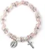 Pulsera Cruz de Cristal Popular Transfronteriza Europea y Americana Hilo Elástico Pulsera de Cuentas de Cristal Vidrio Joyería Gama Alta