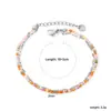 Pulsera de Diseño Minimalista Versátil Europea y Americana, Estilo de Nicho de Lujo Ligero, Chapado en Oro de 18 Quilates, Joyería con Cuentas de Circonita de Colores de Comercio Exterior, Pulsera Transfronteriza