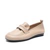 Mocasines Zhr con Suelas Suaves, Zapatos sin Cordones para Mujer, Moda 2024 Versátiles Zapatos Pequeños de Cuero para Mujer