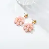 ZA Pendientes Colgantes de Flor de Resina Flor Europea Estilo Bohemio Pendiente Fuente Transfronteriza Moda Femenina Sensación de Alta Gama