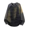 Roupa Masculina Acu High Street Americana Camuflada Manga Longa para Homens, Tendência Outono 2026 Marca Cor Blocada Retrô Camisa Top.