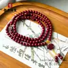 Pulseira Pixiu de Ouro com Areia Roxa Cinnabar Multi-Círculos Pulseira da Sorte com Areia Roxa para Meninas Pulseira de Oração Budista 108 Contas Atacado