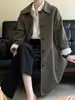 Trench coat casual estilo coreano Beishan Tongshu para mulheres, outono, caimento solto, versátil, comprimento médio, casaco para o dia a dia 80861