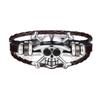 Venta caliente de Temu pulsera punk de calavera transfronteriza europea y coreana no convencional pieza única pulsera de cuero con cabeza de fantasma que gotea