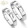Anillo Liso Casual y de Alta Gama Joyería Huellas Abiertas Par de Anillos Estilo K de Amor Huellas Anillo de Pareja Joyería para Manos Fabricante