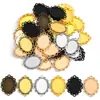 25*18mm Diámetro Interior Piedra del Tiempo Ovalada Base de Aleación Accesorios para Joyería DIY Colgante para Collar C66