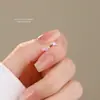 Brincos de Doce Coração para Mulheres, Prata Esterlina S925, Estilo Coreano, Compacto, Simples, Zircônia Rosa Doce, Fresco e Moderno, Versátil
