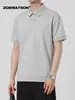 Camisa Polo de Manga Corta para Hombre Zoewatson Verano Cómoda con Hebilla Magnética Cuello de Solapa Estilo Old Money Corte Estéreo