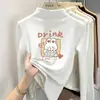 Ropa interior base con forro polar para niñas, nuevo estilo otoño/invierno 2026 para niños, camiseta interior, talla mediana a grande, cuello semi-alto, cálida