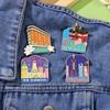 Original Wenchuang Shanghai Scenic Spots Medalhão Comemorativo Edifício Wukang Yuyuan Bund Oriental Pearl Alloy Tingling Needle Badge