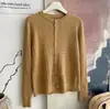 Cárdigan de punto trenzado con patrón de cable para mujer, nuevo de otoño, cuello redondo, corto, ajuste ceñido, adelgazante, chaqueta de manga larga suave