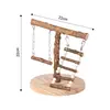 Parque de Juegos para Pájaros Parrot Pepperwood con Escalera, Columpio, Plataforma para Pájaros, Parque de Entrenamiento para Periquitos, Parque de Juegos para Periquitos
