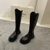26 Botas de Caballero Marrones para Mujer 2026 Nuevas Botas Largas Planas Forradas de Felpa para Otoño/Invierno para Mujeres Altas, Botas Altas hasta la Rodilla