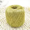 Hilo de Oro y Plata de 1 mm Decoración Navideña Tejida a Mano para Manualidades con Cuerda Hilo de Seda Brillante Accesorios de Hilo Redondo para Regalo de Joyería