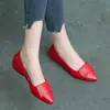 Zapatos planos para mujer 2026 otoño nuevo estilo corte bajo tacón grueso punta fina zapatos de mujer piel suave suela blanda zapatos de cuero versátiles zapatos de trabajo