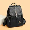 Mochila para Mujer con Textura de Piel Genuina, Nuevo Estilo de Moda, Bolso de Viaje Versátil, Piel Suave, Gran Capacidad, Exclusivamente para Ventas Transfronterizas