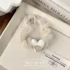 Corea del Sur Ins Súper Hada Organza Pedrería Amor Perla Anillo para el Cabello de Intestino Delgado Bolas para Cola de Caballo Alta Cuerda para el Cabello Accesorios para el Cabello para Mujeres