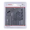 BOSCH Metalurgia Carpintería Broca para Tornillo Broca Juego de Brocas Multiusos 15 Piezas Juego Mixto de Brocas