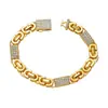 Pulsera europea y americana nueva hip-hop clásica con costuras de cadena geométrica