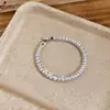 Pulsera con Hebilla Redonda de Circonita Super Brillante Nicho Moda de Gama Alta Exquisita Pulsera Simple Versátil Pulsera de Lujo Ligero para Mujer