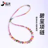 Collar de Turmalina Natural de Cristal Jingyao Colgante Forma de Gota Cadena Arcoíris para Clavícula Cadena de Torre Collar de Color Caramelo Joyería Regalo