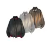 Chaqueta de béisbol retro americana de gamuza para hombre, tendencia de otoño, marca, chaqueta desgastada tie-dye, ropa exterior holgada a rayas acanaladas