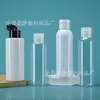 Botellas de Plástico Transparentes con Tapa abatible en stock 30 50 100ml Flexibles para Loción Cosmética Botellas Dispensadoras con Tapa de Mariposa