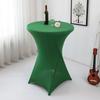 Capa elástica direta da fábrica para mesa de coquetel toalha de mesa redonda alta para casamento cor sólida capa de mesa de bar saia de mesa