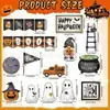 Producto Nuevo Transfronterizo Set Decorativo de 13 Piezas Decoración Linda de Fantasma Empaque Rosa de Halloween Tarjeta Adornos Decorativos