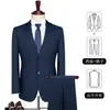 Traje gris lavable a máquina para hombre con solapa de muesca, atuendo formal de negocios, ropa de trabajo profesional, fácil de mantener, adecuado para entrevistas de trabajo