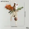 Colgante de ardilla de espuma artificial transfronterizo con cascabel, para colgar en la puerta, en la pared, decoración de árbol de Navidad, adorno colgante