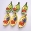 Bolo de Frutas Artificiais Tridimensional DIY Cola de Creme Capa de Celular Corda de Cabelo Flor de Sapato Pingente Resina Magnética Criativa