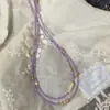 Acessórios de Colar de Pérolas Naturais para Mulheres, Corrente de Clavícula com Contas de Zircônia em Camadas para o Verão, Joia de Pescoço de Luxo Leve de Nicho de Alta Qualidade