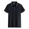 Ropa de trabajo de manga corta con solapa, polo estampado personalizado, ropa de fábrica, ropa de trabajo, camisa publicitaria cultural, camiseta con logotipo impreso bordado