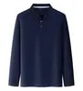 Camisa polo de manga larga de secado rápido para hombre, 200g, color liso, se puede imprimir con logo o bordar, adecuada para ropa de trabajo