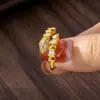 Popular Anel Dourado Estilo Vintage com Design Transfronteiriço, Anel Aberto Brilhante em Forma de Cobra com Diamantes, Luxo Leve, Cor Duradoura, Suprimento de Joias