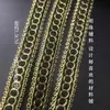 Palacio de Perlas Estilo Nuevo 15mm Gancho Bilateral de 8 Palabras Cinta de Seda Dorada y Plateada A18 Accesorios para Manga de Ropa Encaje