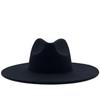 Chapéu de Jazz de Lã com Aba Grande Outono e Inverno Transfronteiriço Moda Feminina Casual Chapéu de Feltro com Aba Grande Chapéu de Jazz Masculino