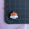 Mini funda de teléfono de gel crema de calabaza de Halloween de tamaño pequeño, accesorios de resina, accesorios de cabeza de calavera fantasma, hecha a mano transfronteriza
