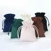 Bolsa de terciopelo con cordón de fábrica personalizable con logo para regalo, joyería, empaque de zapatos, bolsa de terciopelo para almacenamiento