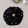 Goma para el pelo plisada estilo francés con perlas, Nueva moda versátil para moños altos, Accesorio para el cabello de alta gama