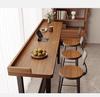 Mesa de Barra de Hogar para Balcón Doble Capa Madera Maciza Ventana con Panel Contra la Pared Mesa Estrecha Mesa Larga de Pie Alto y Bajo Mesa Alta