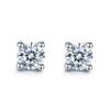 Pendientes de Imitación de Diamante con Cuatro Garras Chapados en Platino PT950 para Mujer y Hombre Ocho Corazones Ocho Flechas Moissanita Simple Diamante Único Super Brillantes Celebridad de Internet