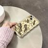Capa protetora galvanizada com ondulação de água para Apple 14 cartoon iPhone15/15plus/ 12pro 13 resistente a quedas