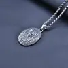 Prata de lei S925 personalizada estilo Dragão do zodíaco Seiko prata tailandesa pingente redondo desgastado colar joias de Dragão homens e mulheres Atacado
