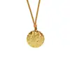 Corrente de suéter de ouro de areia do Vietnã vintage maré nacional marca redonda auspiciosa paz sólida alegria colar feminino joias de estilo nacional atacado