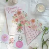 Mo Mo Alien Estampado en Caliente Tarjeta de Felicitación y Juego de Sobres Enviándote un Ramo Mensaje de Felicitación de Cumpleaños Accesorios Regalo Tarjeta de Felicitación