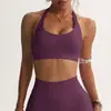 Sujetador Deportivo Cruzado sin Espalda con Cuello Halter, Transpirable y de Diseño Atractivo en la Espalda para Correr, Fitness y Yoga