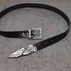 Cinturón de Guerrero Espada Rota Estilo Western Estilo Punk Retro con Tallado de Espada para Mujer con Diseño Único para Combinar con Jeans